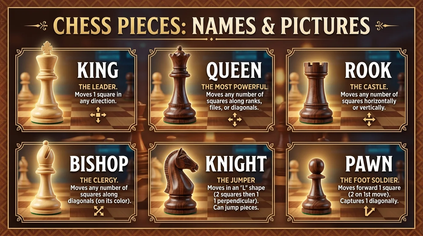 Chess Pieces Names with Pictures
