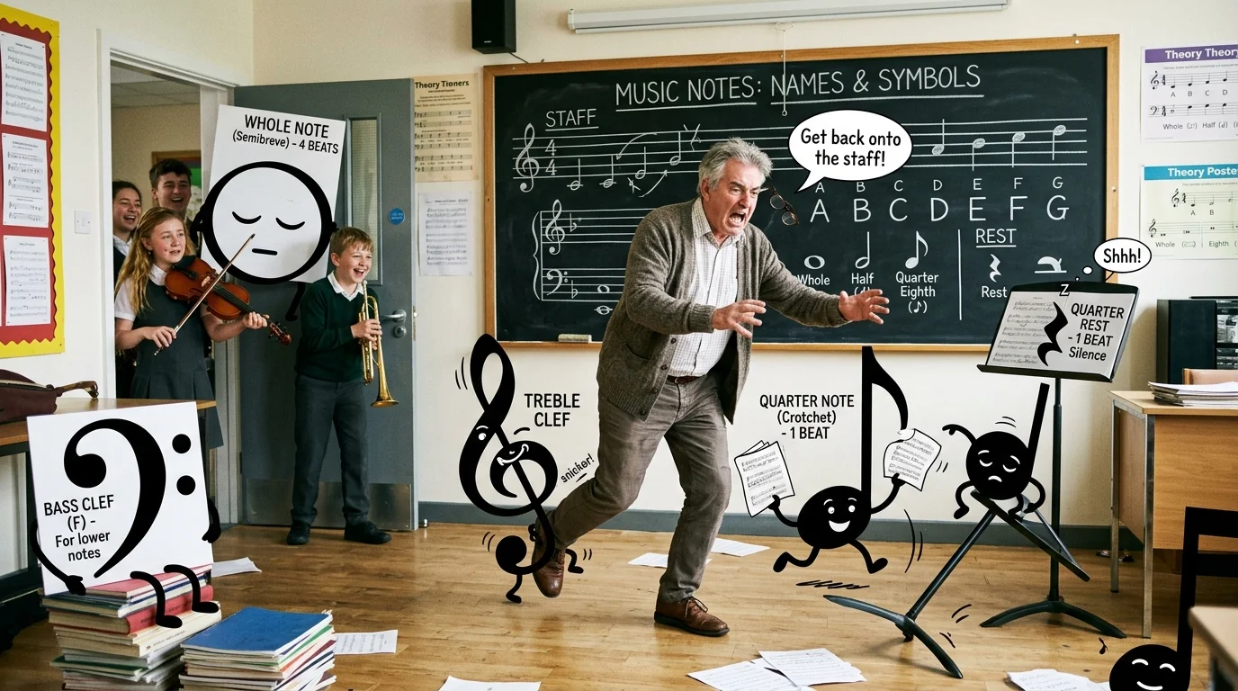 Music Notes Names and Symbols