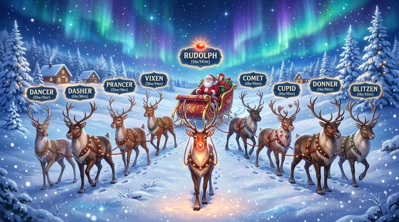 Santa’s Reindeer Names and Gender