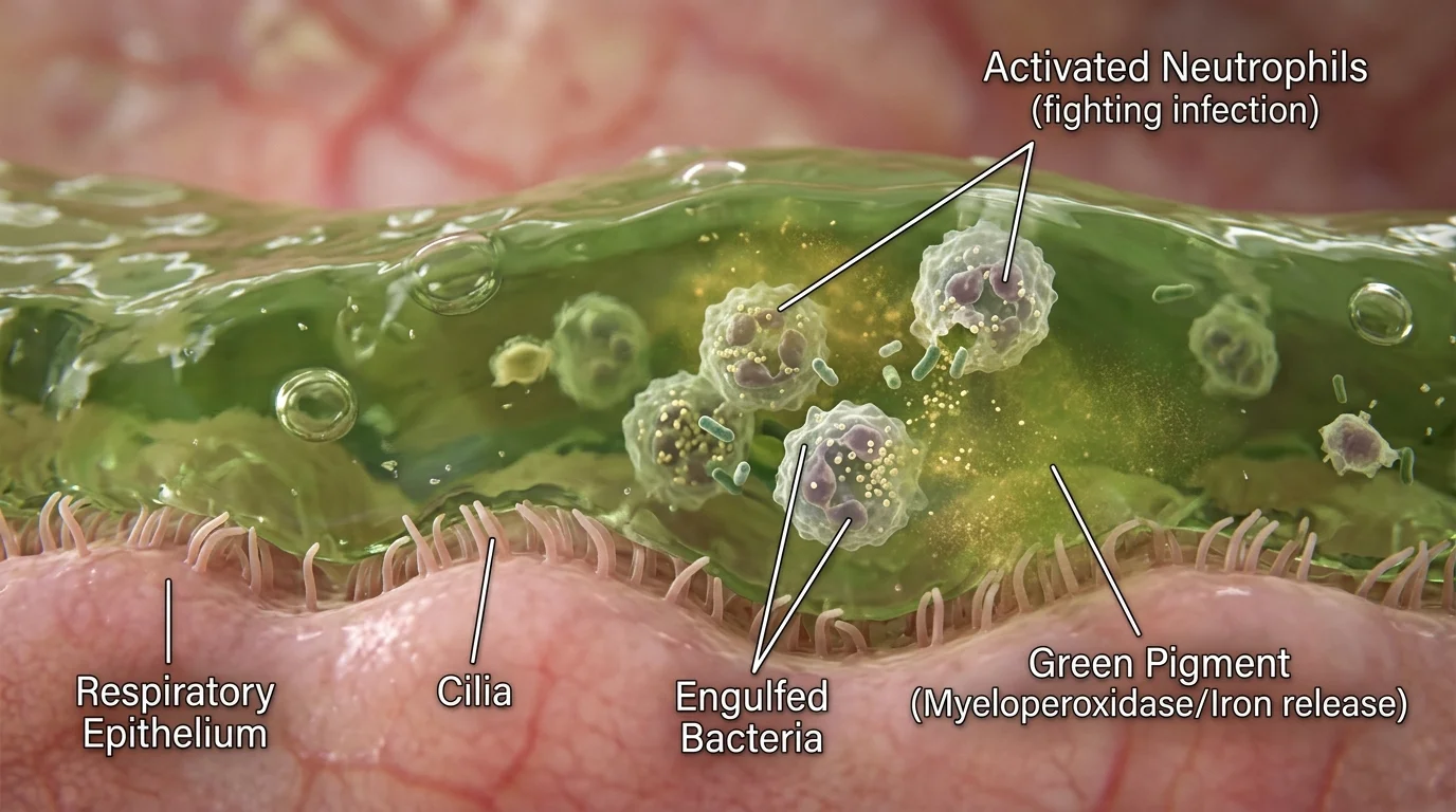 What Does Green Mucus Mean in the Body