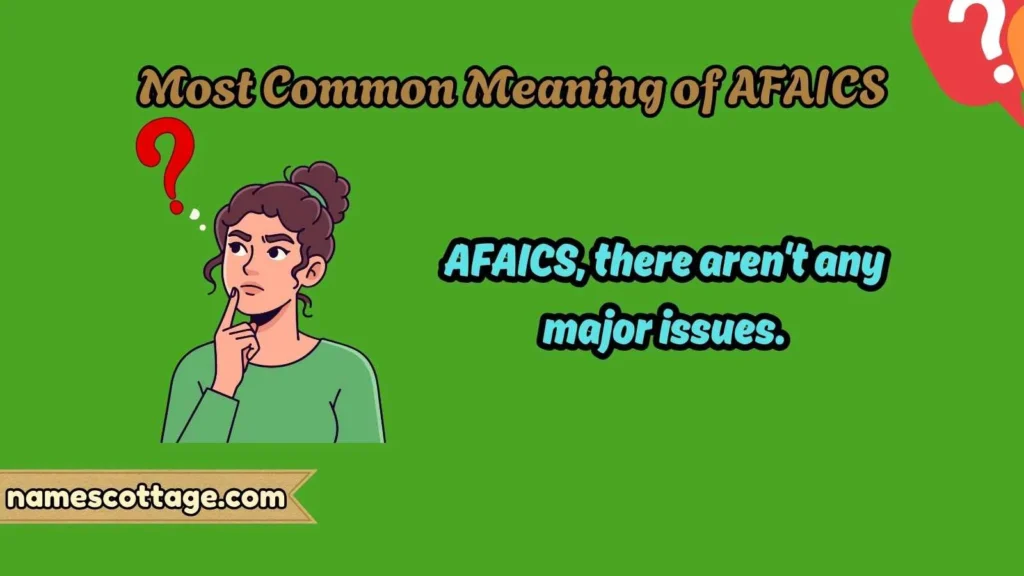 Most Common Meaning of AFAICS