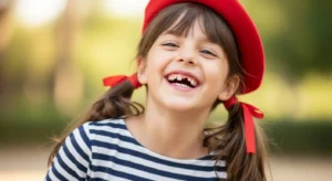 legant list of French girl names on a pastel background with roses and Paris-inspired elements, representing popular and classic French baby girl names.