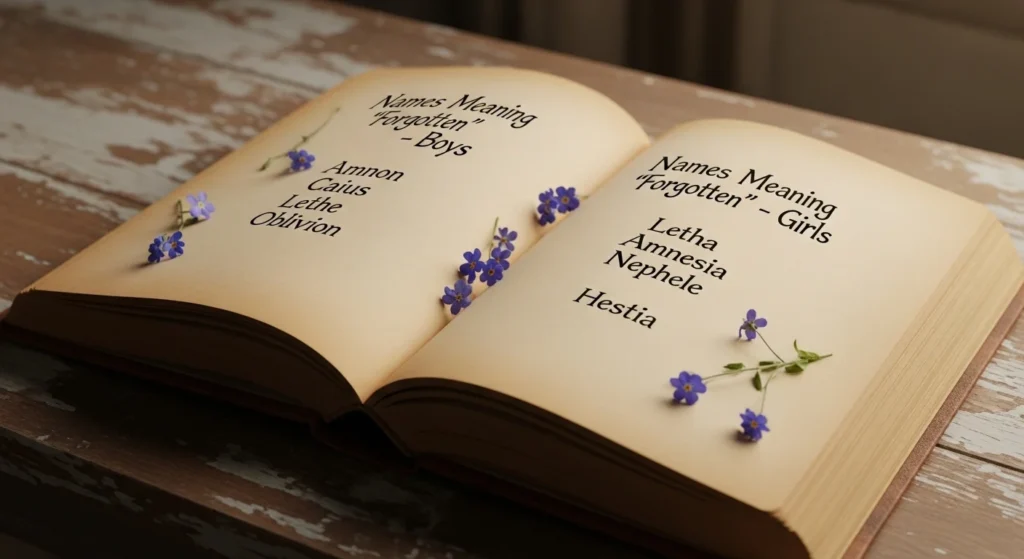 names that mean forgotten